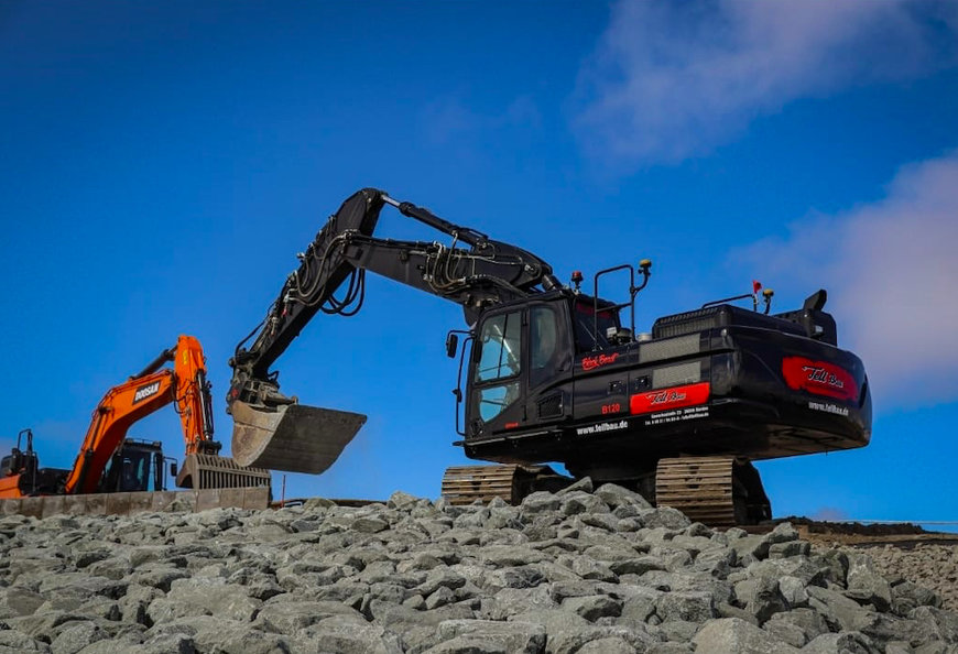 Doosan DX255NLC Excavator Helps Protect Norderney Island